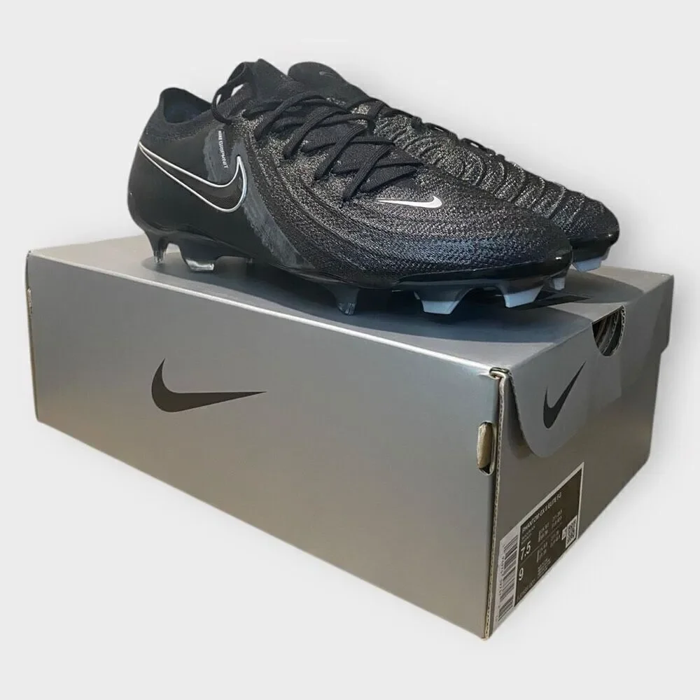 Nike Phantom GX II 2 Elite FG Black Cleats FJ2559-001 Mens size 7.5 / Womens 9